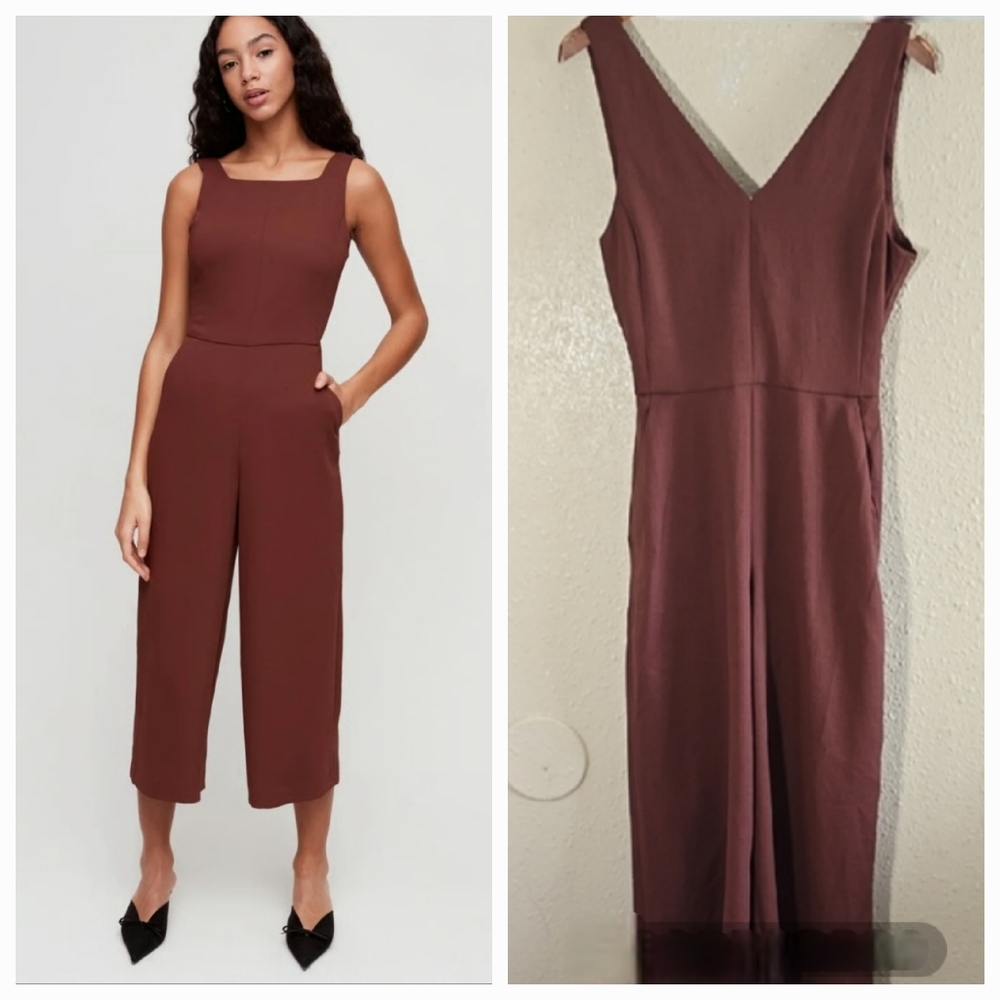 Wilfred Ecoulement Elegant Brown Jumpsuit